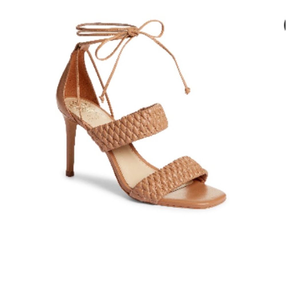Vince Camuto Tan Braided Heeled Sandals